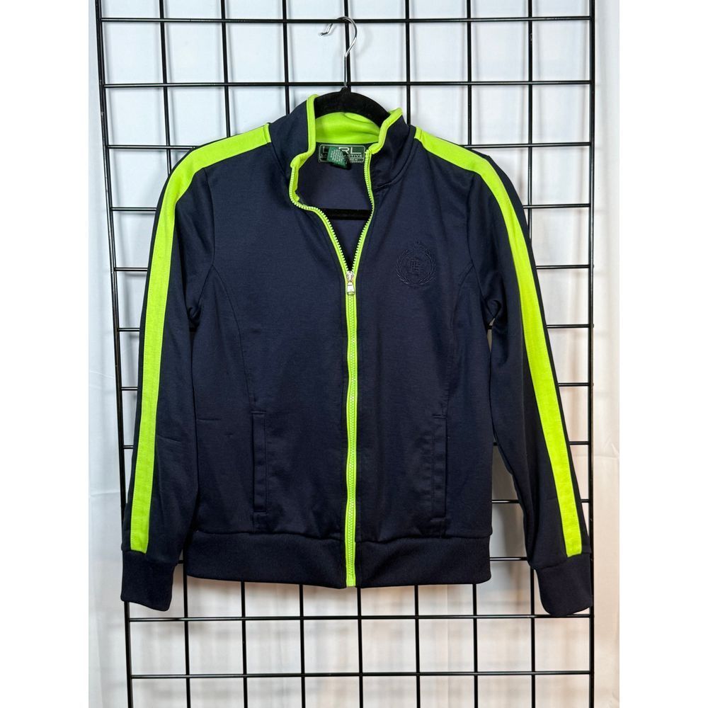 Lauren Ralph Lauren Active Track Jacket Womens S Blue Green‎ Zip Up Athleisure